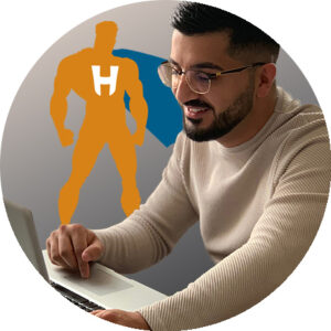 Meraz Reza von Helden Umzüge am Laptop